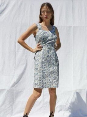 Rouje Blue and White Floral Sundress